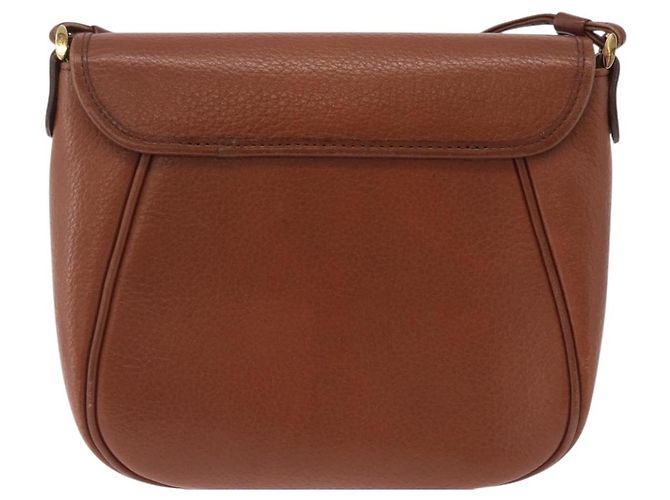 Bolsa de Ombro Burberrys em Couro Marrom Tom Dourado Auth BA16146 - vista 4