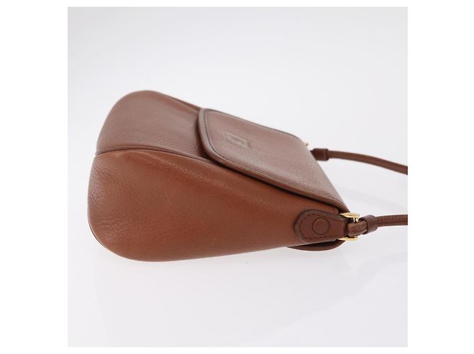 Bolsa de Ombro Burberrys em Couro Marrom Tom Dourado Auth BA16146 - vista 5