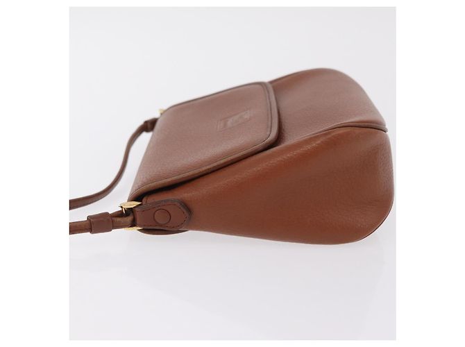 Bolsa de Ombro Burberrys em Couro Marrom Tom Dourado Auth BA16146 - vista 6