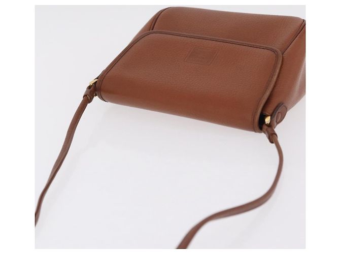 Bolsa de Ombro Burberrys em Couro Marrom Tom Dourado Auth BA16146 - vista 7