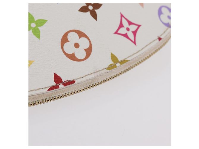 LOUIS VUITTON Monogram Multicolor Pochette Cosmetic PM White M47354 Auth mr3050V Bianco - vista 9