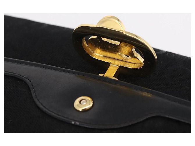 Céline Borsa a tracolla CELINE C Sulky Canvas Black Gold Auth ep16244 Nero D'oro - vista 17