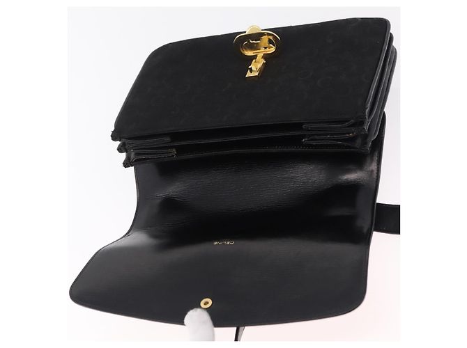 Céline Borsa a tracolla CELINE C Sulky Canvas Black Gold Auth ep16244 Nero D'oro - vista 18