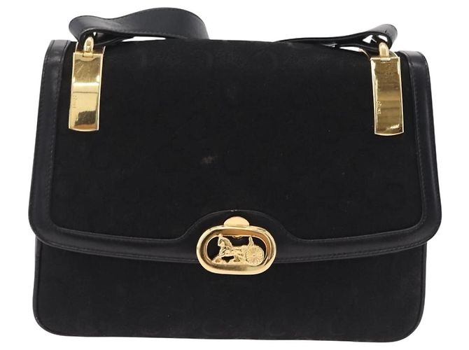 Céline Borsa a tracolla CELINE C Sulky Canvas Black Gold Auth ep16244 Nero D'oro - vista 2