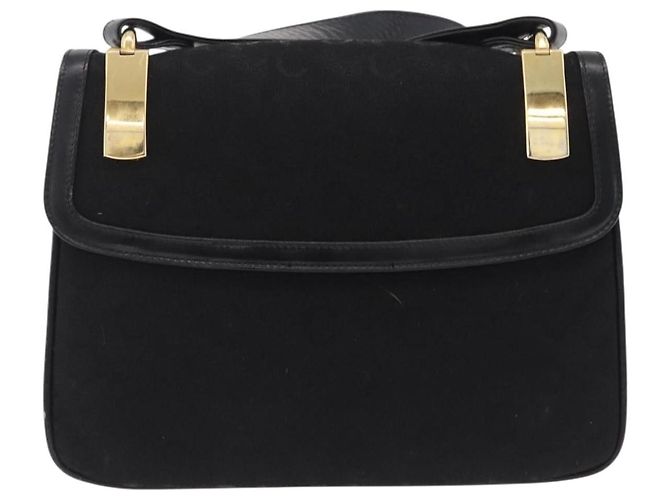 Céline Borsa a tracolla CELINE C Sulky Canvas Black Gold Auth ep16244 Nero D'oro - vista 3