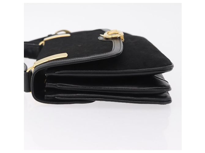 Céline Borsa a tracolla CELINE C Sulky Canvas Black Gold Auth ep16244 Nero D'oro - vista 5