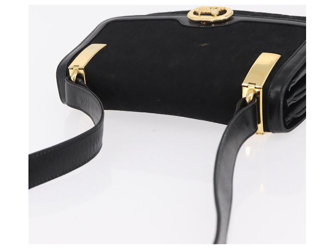 Céline Borsa a tracolla CELINE C Sulky Canvas Black Gold Auth ep16244 Nero D'oro - vista 6