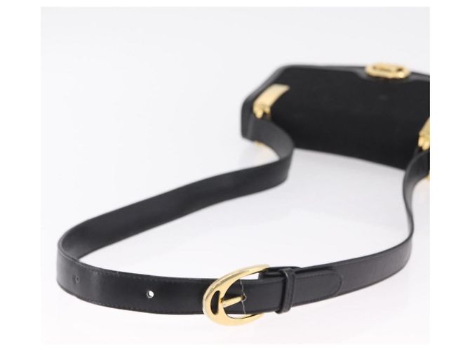 Céline Borsa a tracolla CELINE C Sulky Canvas Black Gold Auth ep16244 Nero D'oro - vista 7