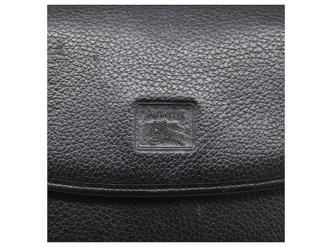 Borsa a tracolla Burberrys in pelle nera e oro autentica ep16277 Nero D'oro - vista 14