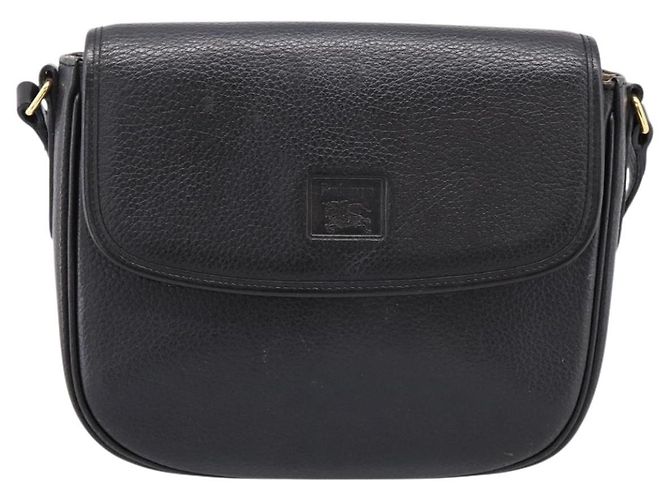 Borsa a tracolla Burberrys in pelle nera e oro autentica ep16277 Nero D'oro - vista 2