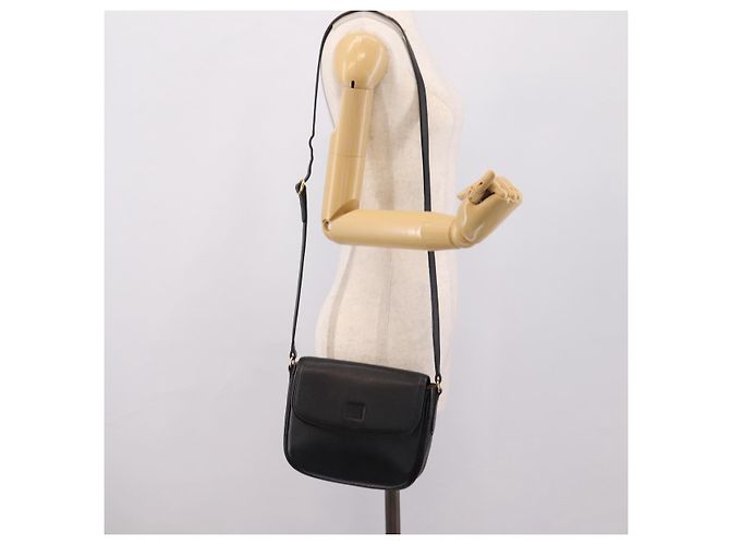 Borsa a tracolla Burberrys in pelle nera e oro autentica ep16277 Nero D'oro - vista 23