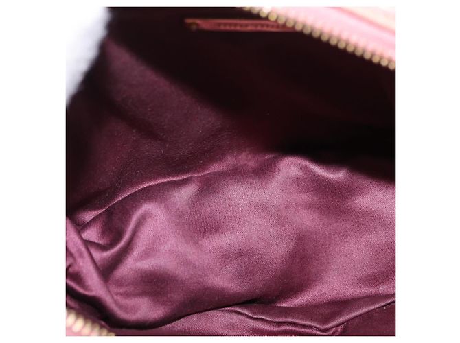 Borsa a tracolla Miu Miu Matelassé Vitellolux Pink Gold Auth 206318A Rosa D'oro - vista 23