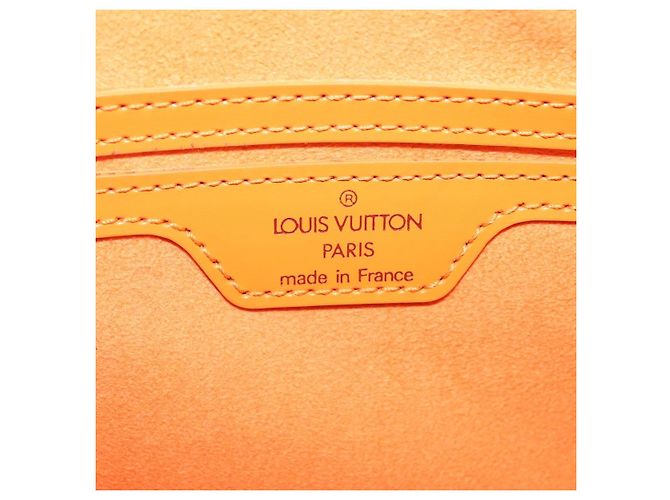 Borsa a mano LOUIS VUITTON Epi Soufflot Orange Mandarin M5222H LV Auth 203201V Arancione Grigio - vista 10