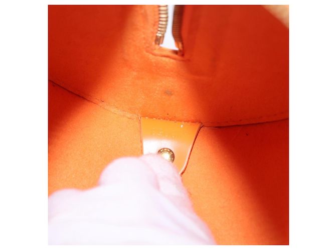 Borsa a mano LOUIS VUITTON Epi Soufflot Orange Mandarin M5222H LV Auth 203201V Arancione Grigio - vista 12