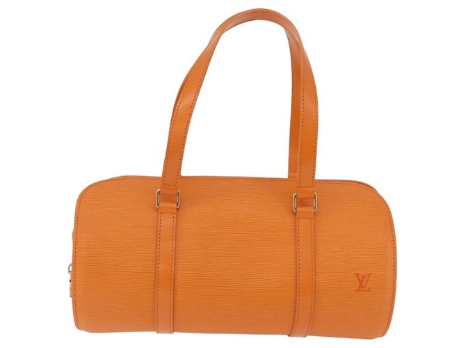Borsa a mano LOUIS VUITTON Epi Soufflot Orange Mandarin M5222H LV Auth 203201V Arancione Grigio - vista 13