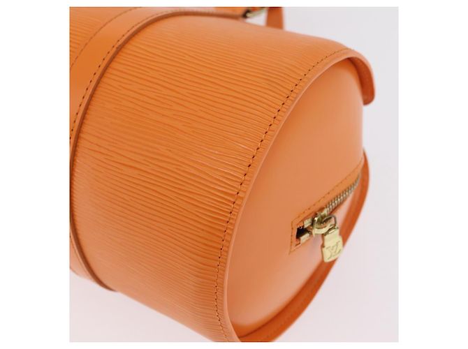 Borsa a mano LOUIS VUITTON Epi Soufflot Orange Mandarin M5222H LV Auth 203201V Arancione Grigio - vista 14