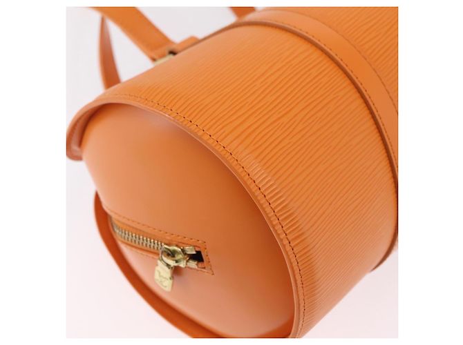 Borsa a mano LOUIS VUITTON Epi Soufflot Orange Mandarin M5222H LV Auth 203201V Arancione Grigio - vista 15