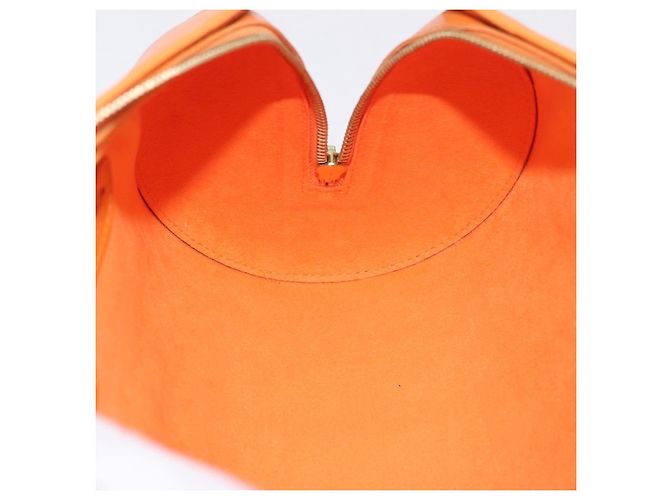 Borsa a mano LOUIS VUITTON Epi Soufflot Orange Mandarin M5222H LV Auth 203201V Arancione Grigio - vista 18