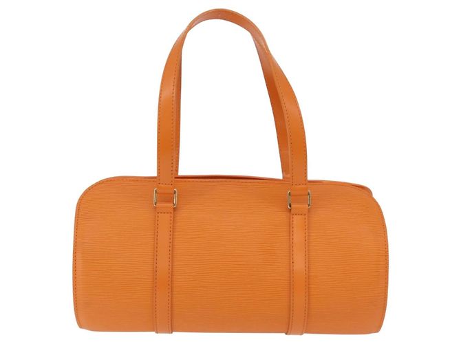 Borsa a mano LOUIS VUITTON Epi Soufflot Orange Mandarin M5222H LV Auth 203201V Arancione Grigio - vista 2