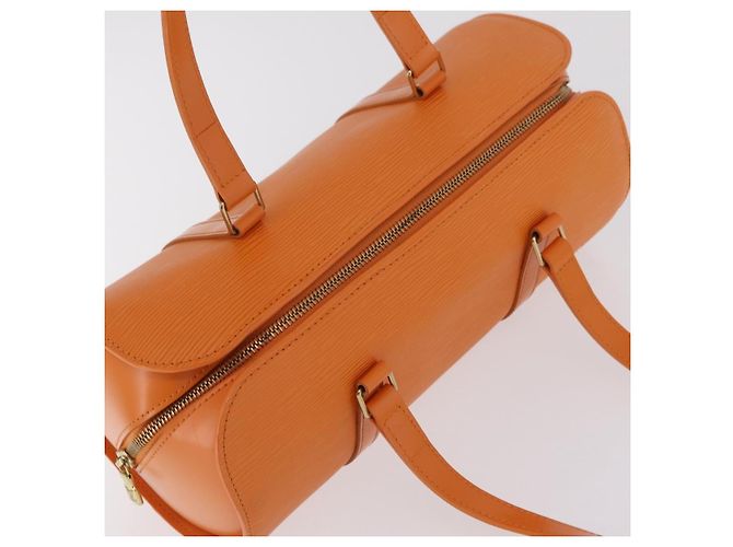 Borsa a mano LOUIS VUITTON Epi Soufflot Orange Mandarin M5222H LV Auth 203201V Arancione Grigio - vista 6