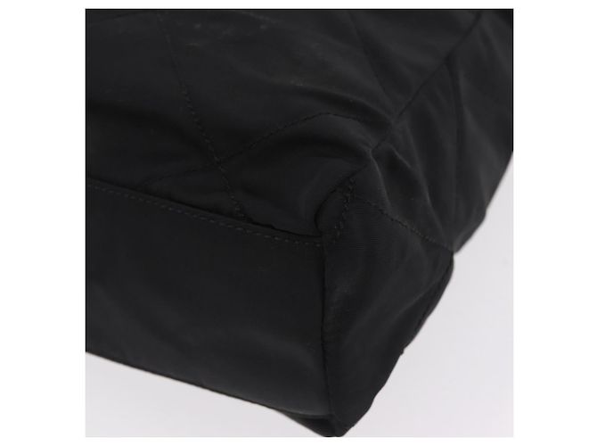 Bolsa de Ombro com Corrente PRADA Nylon Black Gold Auth ar14310A Preto Dourado - vista 13