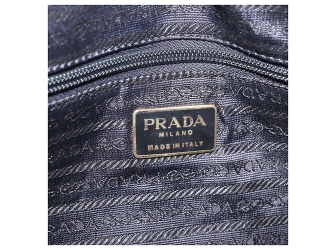 Bolsa de Ombro com Corrente PRADA Nylon Black Gold Auth ar14310A Preto Dourado - vista 17