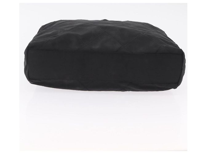 Bolsa de Ombro com Corrente PRADA Nylon Black Gold Auth ar14310A Preto Dourado - vista 9