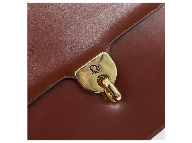 Borsa Christian Dior in pelle marrone e oro autentica ep15988 D'oro - vista 16