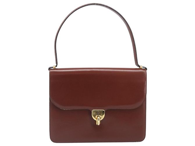 Borsa Christian Dior in pelle marrone e oro autentica ep15988 D'oro - vista 2