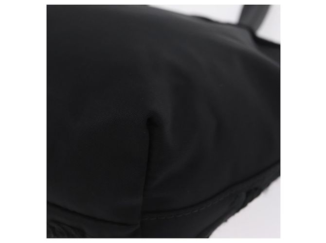 Borsa a mano Salvatore Ferragamo Gancini Nylon Nero Tono Oro Auth BA16145 - vista 14