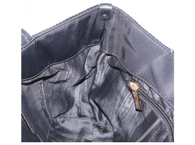 Borsa a mano Salvatore Ferragamo Gancini Nylon Nero Tono Oro Auth BA16145 - vista 21