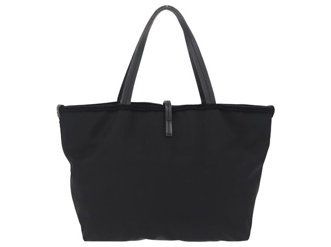 Borsa a mano Salvatore Ferragamo Gancini Nylon Nero Tono Oro Auth BA16145 - vista 3