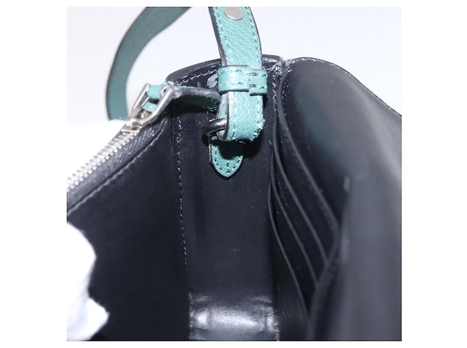Borsa a tracolla BURBERRY Nova Check Canvas Green Silver Auth ka6391A Argento Verde - vista 20