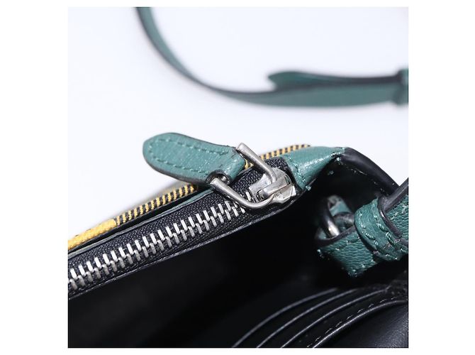 Borsa a tracolla BURBERRY Nova Check Canvas Green Silver Auth ka6391A Argento Verde - vista 21