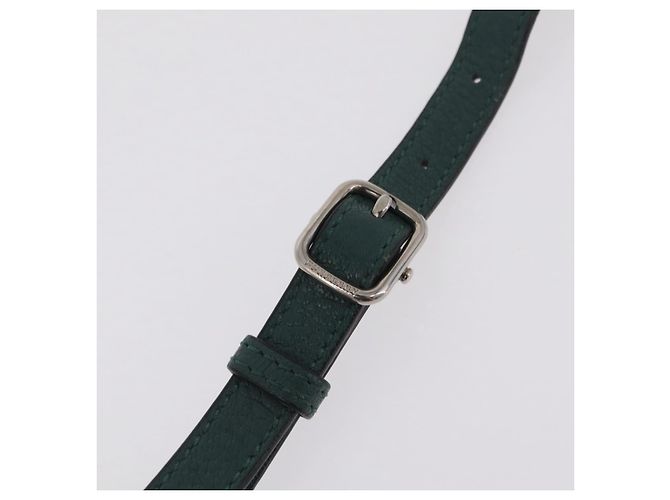 Borsa a tracolla BURBERRY Nova Check Canvas Green Silver Auth ka6391A Argento Verde - vista 9