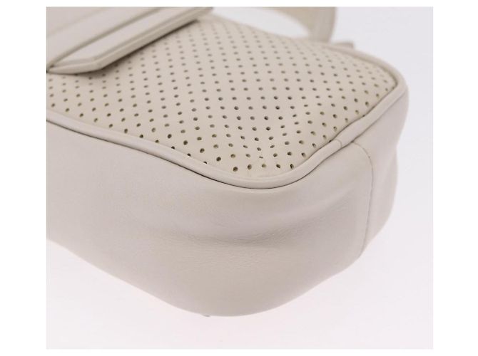 BOTTEGA VENETA Borsa a tracolla Leggero in pelle Bianca Auth ka6402 Bianco - vista 12