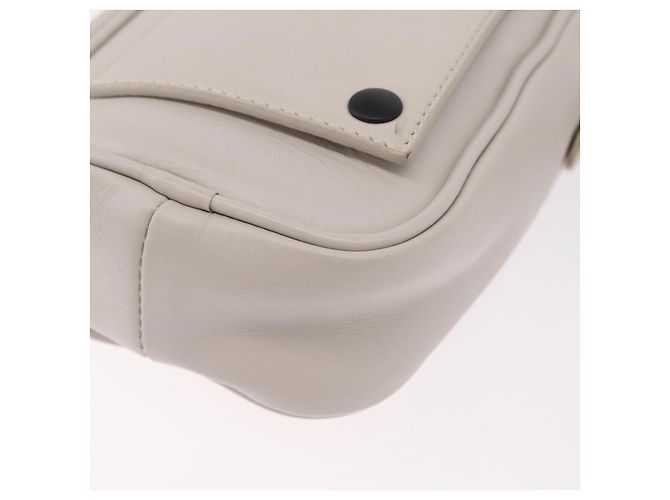 BOTTEGA VENETA Borsa a tracolla Leggero in pelle Bianca Auth ka6402 Bianco - vista 15
