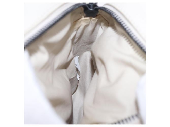 BOTTEGA VENETA Borsa a tracolla Leggero in pelle Bianca Auth ka6402 Bianco - vista 21