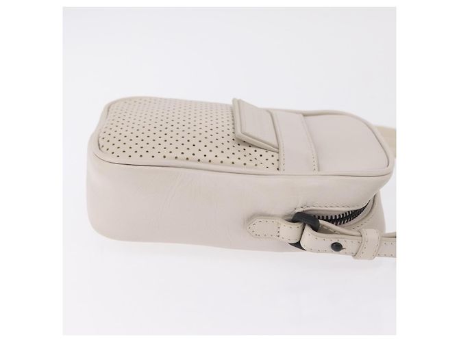 BOTTEGA VENETA Borsa a tracolla Leggero in pelle Bianca Auth ka6402 Bianco - vista 4