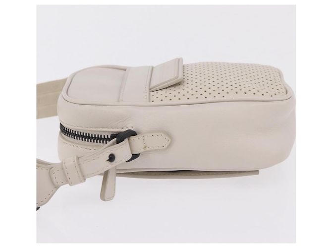 BOTTEGA VENETA Borsa a tracolla Leggero in pelle Bianca Auth ka6402 Bianco - vista 5