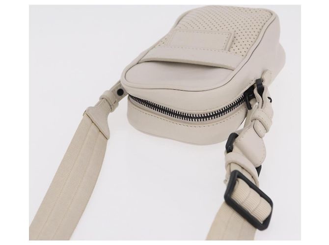 BOTTEGA VENETA Borsa a tracolla Leggero in pelle Bianca Auth ka6402 Bianco - vista 6