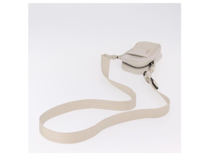 BOTTEGA VENETA Borsa a tracolla Leggero in pelle Bianca Auth ka6402 Bianco - vista 7