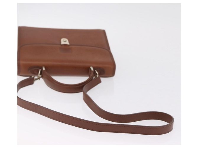 Burberrys Handtasche Leder 2way Braun Silber Auth BA16165 - Ansicht 10