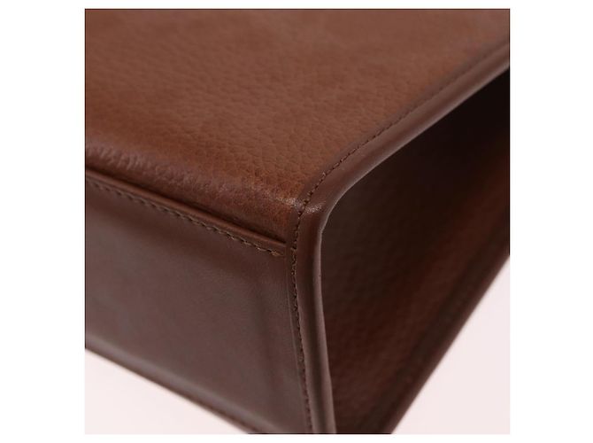 Burberrys Handtasche Leder 2way Braun Silber Auth BA16165 - Ansicht 16