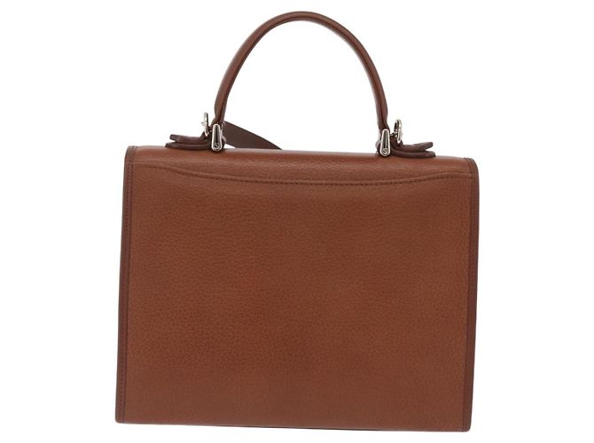 Burberrys Handtasche Leder 2way Braun Silber Auth BA16165 - Ansicht 3