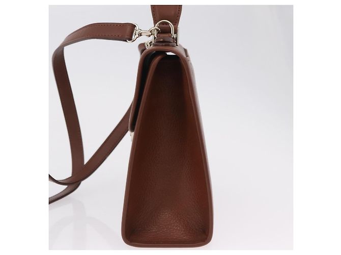 Burberrys Handtasche Leder 2way Braun Silber Auth BA16165 - Ansicht 5