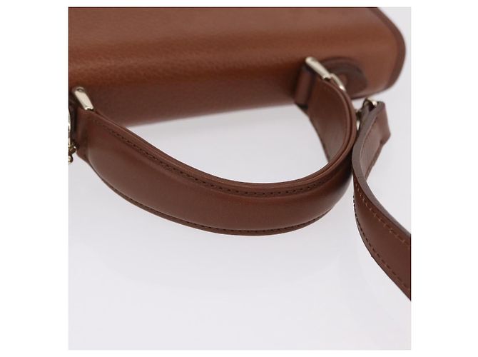 Burberrys Handtasche Leder 2way Braun Silber Auth BA16165 - Ansicht 8
