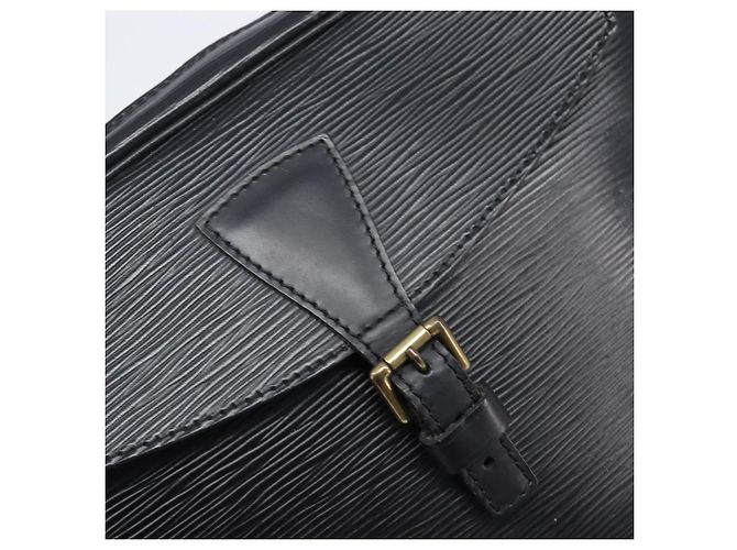 Borsa a tracolla LOUIS VUITTON Epi Jeune Fille MM Nera M52152 LV Auth ep16038A Nero - vista 18