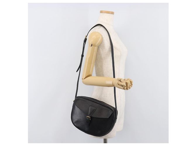 Borsa a tracolla LOUIS VUITTON Epi Jeune Fille MM Nera M52152 LV Auth ep16038A Nero - vista 25