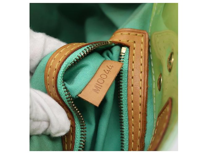 Borsa LOUIS VUITTON Monogram Vernis Reade PM Peppermint M91307 LV Auth ep16109 Verde - vista 12